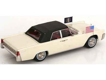 Lincoln Continental Convertible 1963 White John F. Kennedy 1:18 Scale Diecast Car – KK Scale-KK Scale-Diecast Model Centre