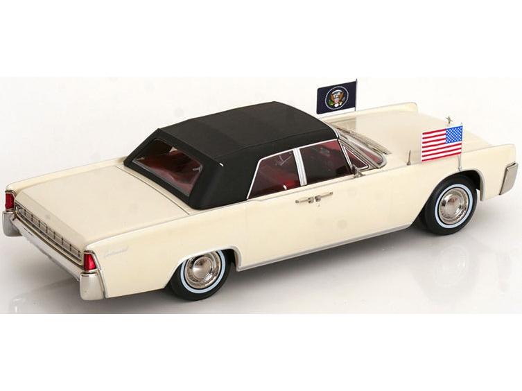 Lincoln Continental Convertible 1963 White John F. Kennedy 1:18 Scale Diecast Car – KK Scale-KK Scale-Diecast Model Centre