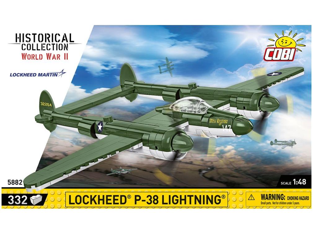 Lockheed P-38 Lightning WWII 335 pcs) Cobi Brick Build Kit-Cobi-Diecast Model Centre