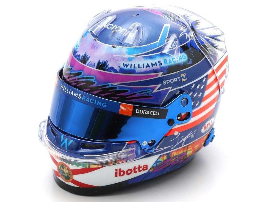 Logan Sargeant F1 Miami GP 2023 Helmet 1:5 Scale Spark Resin Replica-Spark-Diecast Model Centre