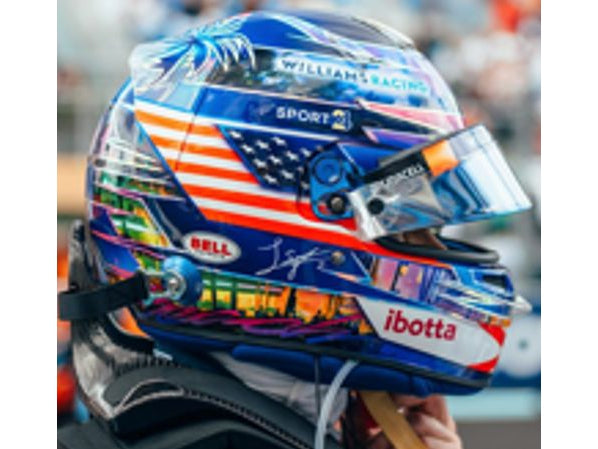 Logan Sargeant Williams Racing F1 Miami GP 2023 - 1:5 Scale Replica Helmet-Spark-Diecast Model Centre