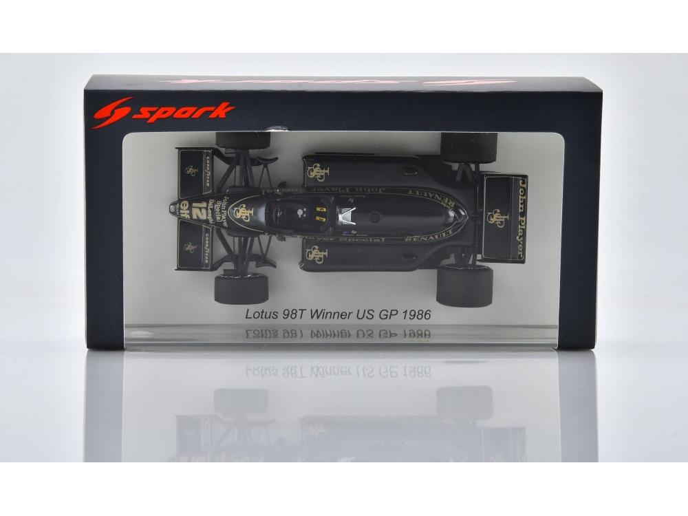 Lotus 98T #12 Winner F1 US GP 1986 Ayrton Senna 1:43 Scale Resin Car – Spark-Spark-Diecast Model Centre