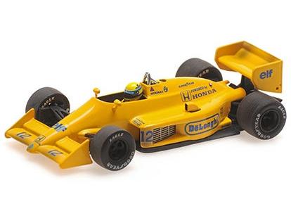 Lotus Honda 99T (Dirty Version) First Monaco GP Win 1987 Ayrton Senna 1:43 Scale Diecast Car – Minichamps-Minichamps-Diecast Model Centre