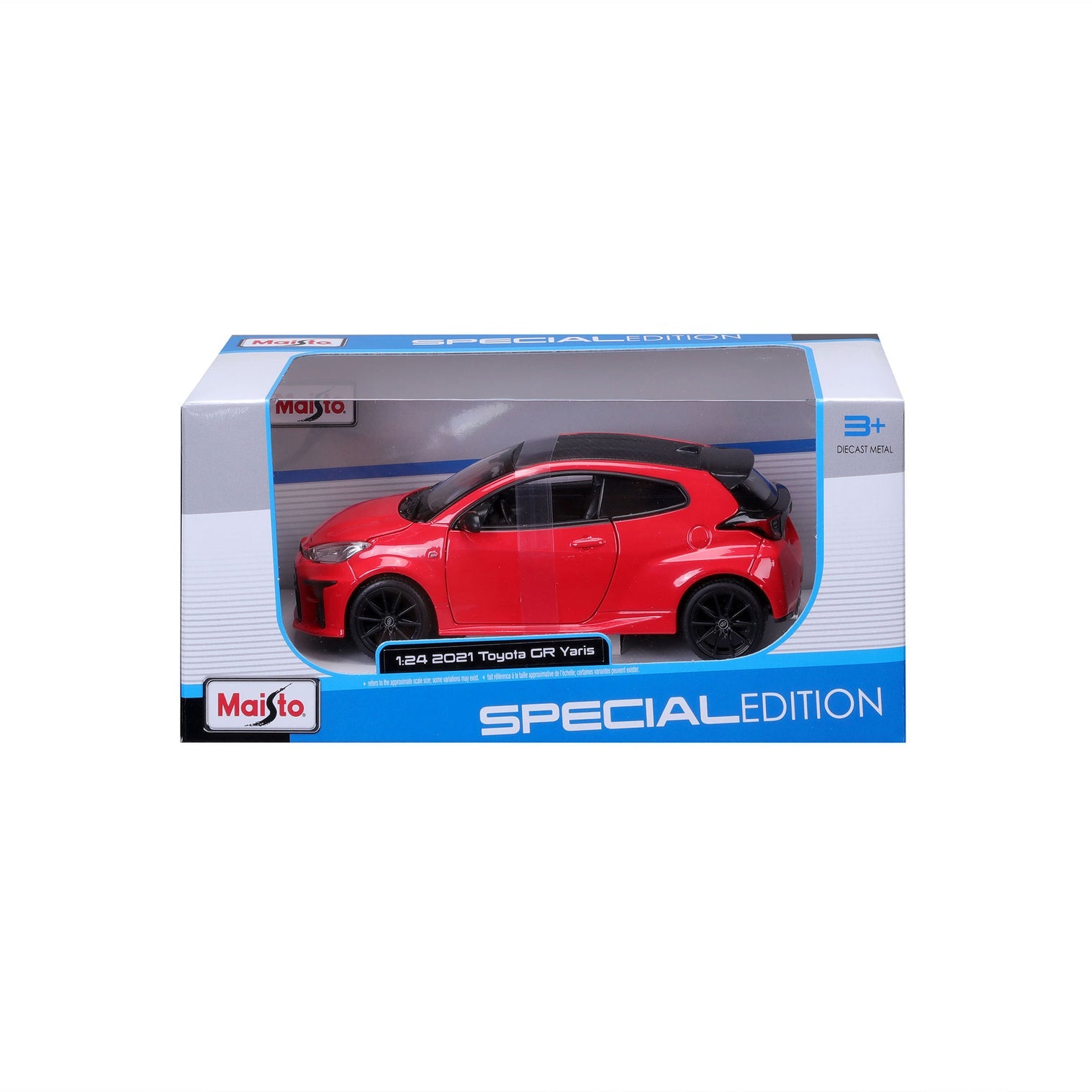 Toyota GR Yaris 2021 Red 1:24 Scale Maisto Diecast Model Car