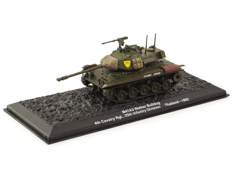 M41A3 Walker Bulldog 4th Cav.Rgt. 25th inf US Army - Thailand - 1962 1:72 Scale Unbranded Diecast Model-Unbranded-Diecast Model Centre