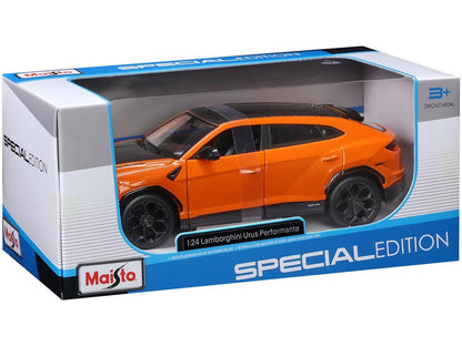 Coche de juguete Lamborghini Urus Performante Naranja a escala 1:24 Maisto Diecast