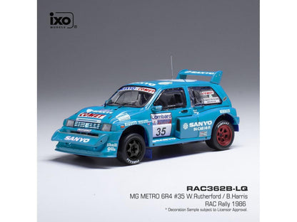 MG Metro 6R4 #35 RAC Rally 1986 W.Rutherford/B.Harris 1:43 Scale IXO Diecast Model Car-IXO-Diecast Model Centre