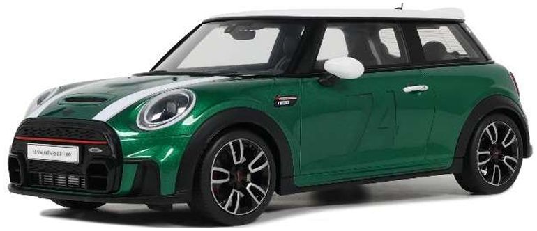 MINI Cooper F56 JCW 2023 British Racing Green IV 1:18 Scale OttOmobile Diecast Model-OttOmobile-Diecast Model Centre