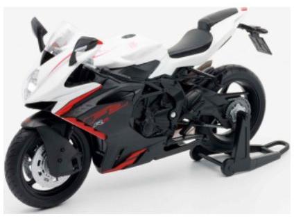 MV Agusta F3RR White 1:12 Scale Welly Diecast Model Motorcycle-Welly-Diecast Model Centre