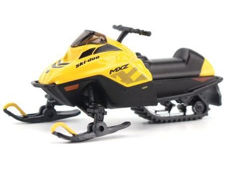 MXZ Blizzard (Trail Segment) + MXZ 120cc (Kid's Model) Yellow/Black 1:32 Scale Diecast Masters Model-Diecast Masters-Diecast Model Centre