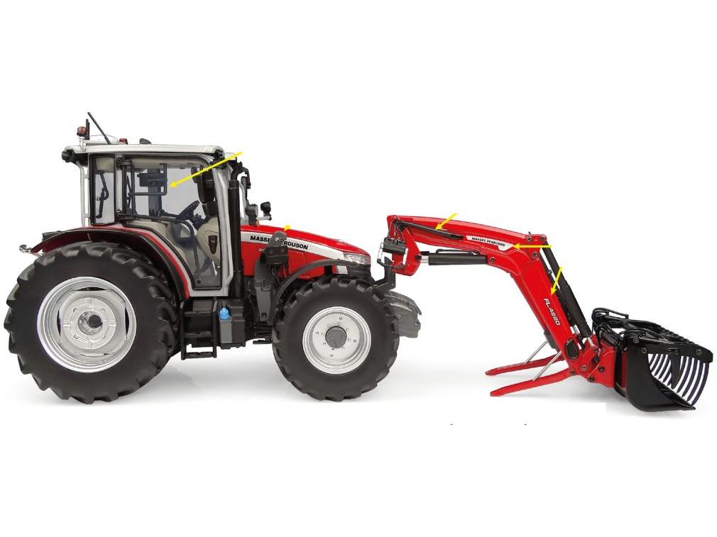 Massey Ferguson 5M.145 Tractor w/Front Loader 1:32 Scale Universal Hobbies Diecast Model-Universal Hobbies-Diecast Model Centre