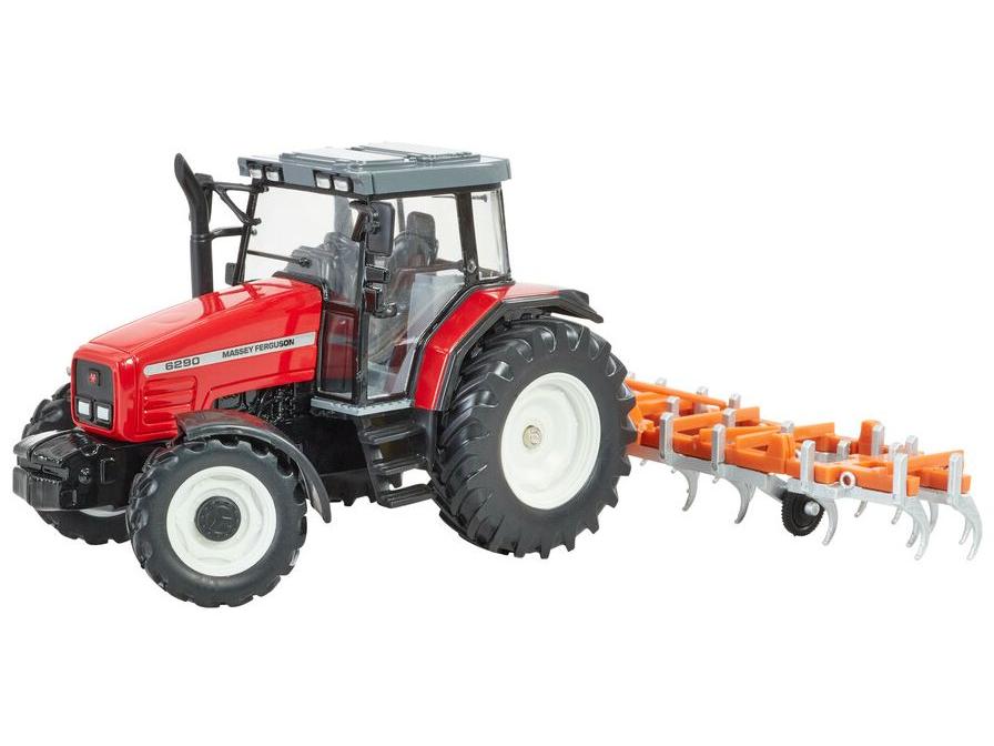 Massey Ferguson 6290 Playset w/Fold Up Cultivator 1:32 Scale Britains-Britains-Diecast Model Centre