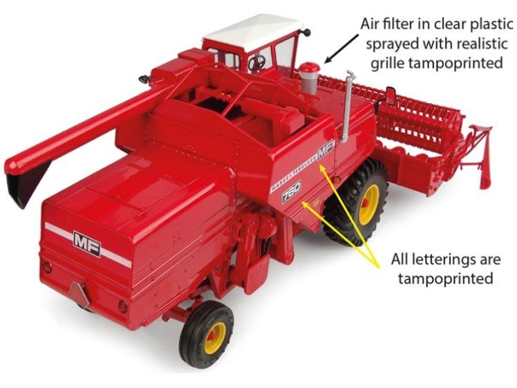 Massey Ferguson 760 Combine 1:32 Scale Universal Hobbies Diecast Model-Universal Hobbies-Diecast Model Centre