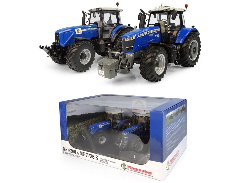 Massey Ferguson Plogmaker Set MF 8260 and MF 7726S Tractors 1:32 Scale Universal Hobbies Diecast Model-Universal Hobbies-Diecast Model Centre