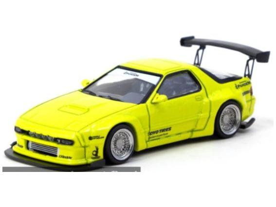 Mazda RX-7 (FC3S) Pandem Yellow 1:64 Scale Diecast Car – Tarmac Works-Tarmac Works-Diecast Model Centre