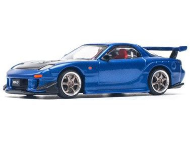 Mazda RX-7 (FD3S) RE-Ameniya Widebody Metallic Blue - 1:64 Scale Model Car-Pop Race-Diecast Model Centre