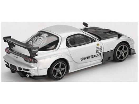 Mazda RX-7 Re-Amemiya Silver Metallic (RHD) Blister Packaging 1:64 Scale MINI GT Diecast Model Car-MINI GT-Diecast Model Centre
