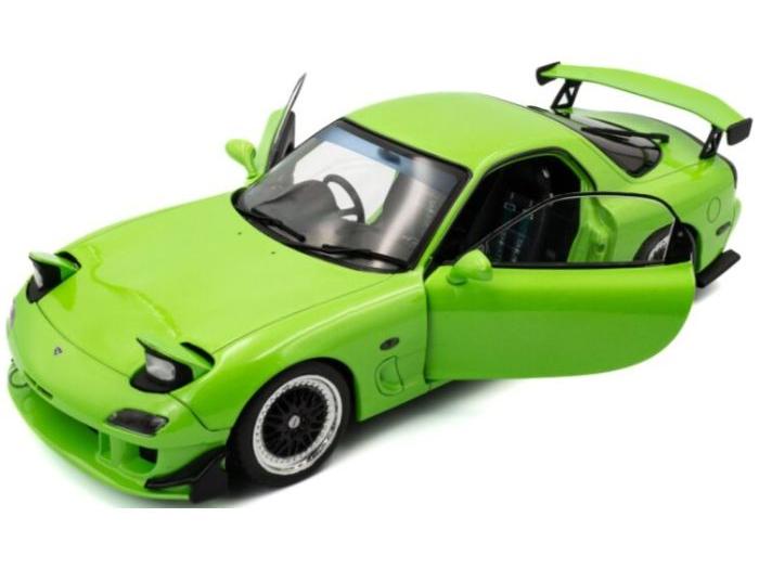 Mazda RX7 FD3RS Solido Works Neon Green 1999 1:18 Scale Solido Diecast Model Car-Solido-Diecast Model Centre