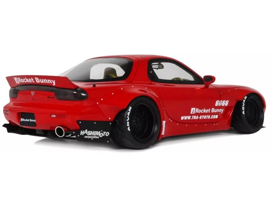 Mazda RX7 (FD3S) Rocket Bunny Aero (V1) Red 2015 1:18 Scale Resin Car – OttOmobile-OttOmobile-Diecast Model Centre