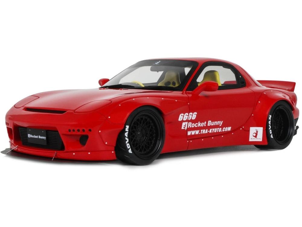 Mazda RX7 (FD3S) Rocket Bunny Aero (V1) Red 2015 1:18 Scale Resin Car – OttOmobile-OttOmobile-Diecast Model Centre
