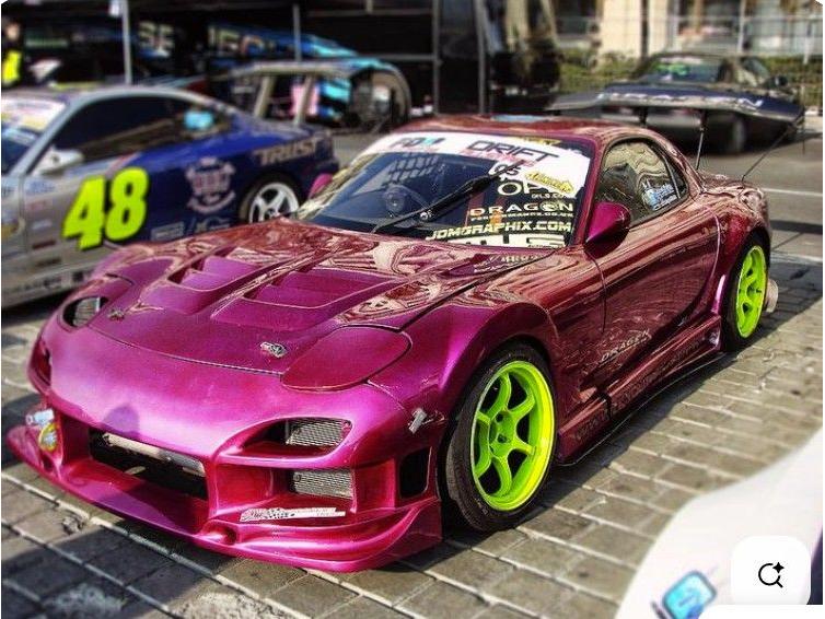 Mazda RX7 FD3S Solido Works Pink Metallic 1999 1:18 Scale Solido Diecast Model Car-Solido-Diecast Model Centre