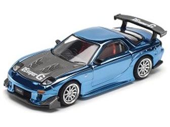 Mazda RX7 RE-Amemiya Widebody Blue Chrome 1:64 Scale Pop Race Resin Model Car-Pop Race-Diecast Model Centre