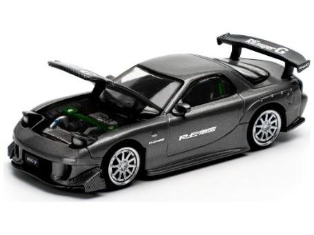 Mazda RX7 Re-Amemiya Gun-Metal Grey 1:64 Scale Pop Race Diecast Model-Pop Race-Diecast Model Centre