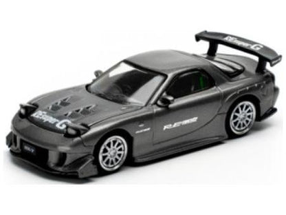 Mazda RX7 Re-Amemiya Gun-Metal Grey 1:64 Scale Pop Race Diecast Model-Pop Race-Diecast Model Centre