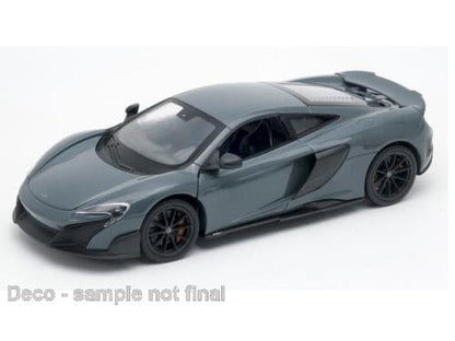 McLaren 675LT Plain Grey 1:24 Scale Welly Diecast Model-Welly-Diecast Model Centre