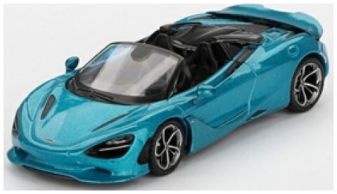 McLaren 750S Spider Belize Blue (LHD) (Blister Packaging) 1:64 Scale MINI GT Diecast Model-MINI GT-Diecast Model Centre