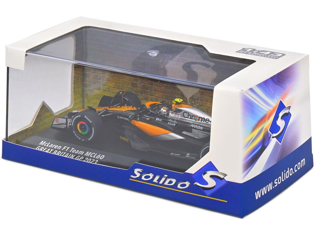 McLaren MCL60 #4 Lando Norris F1 British GP 2023 1:43 Scale Solido Diecast Model-Solido-Diecast Model Centre
