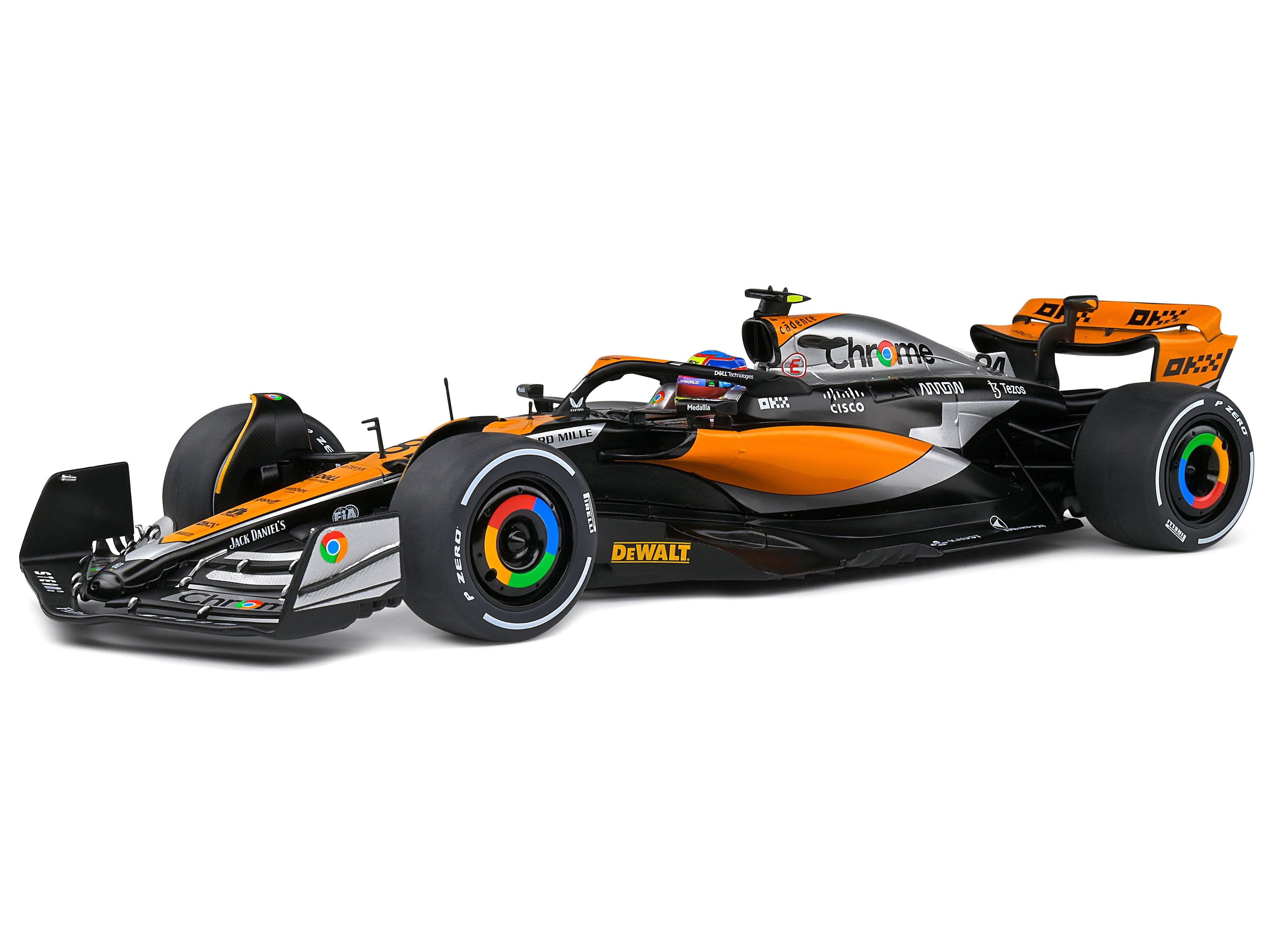 McLaren MCL60 #81 Oscar Piastri F1 British GP 2023 1:18 Scale Solido Diecast Model-Solido-Diecast Model Centre