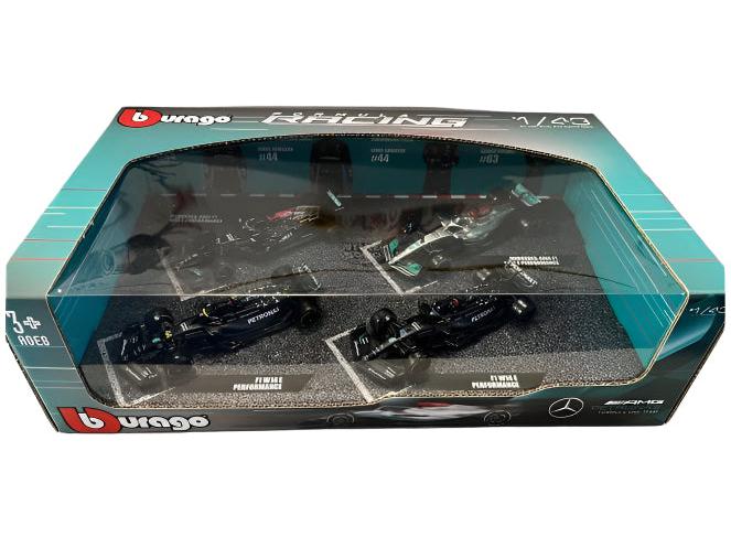 Mercedes-AMG F1 British GP Lewis Hamilton 1:43 Scale Bburago 4pc Diecast Model Set-Bburago-Diecast Model Centre