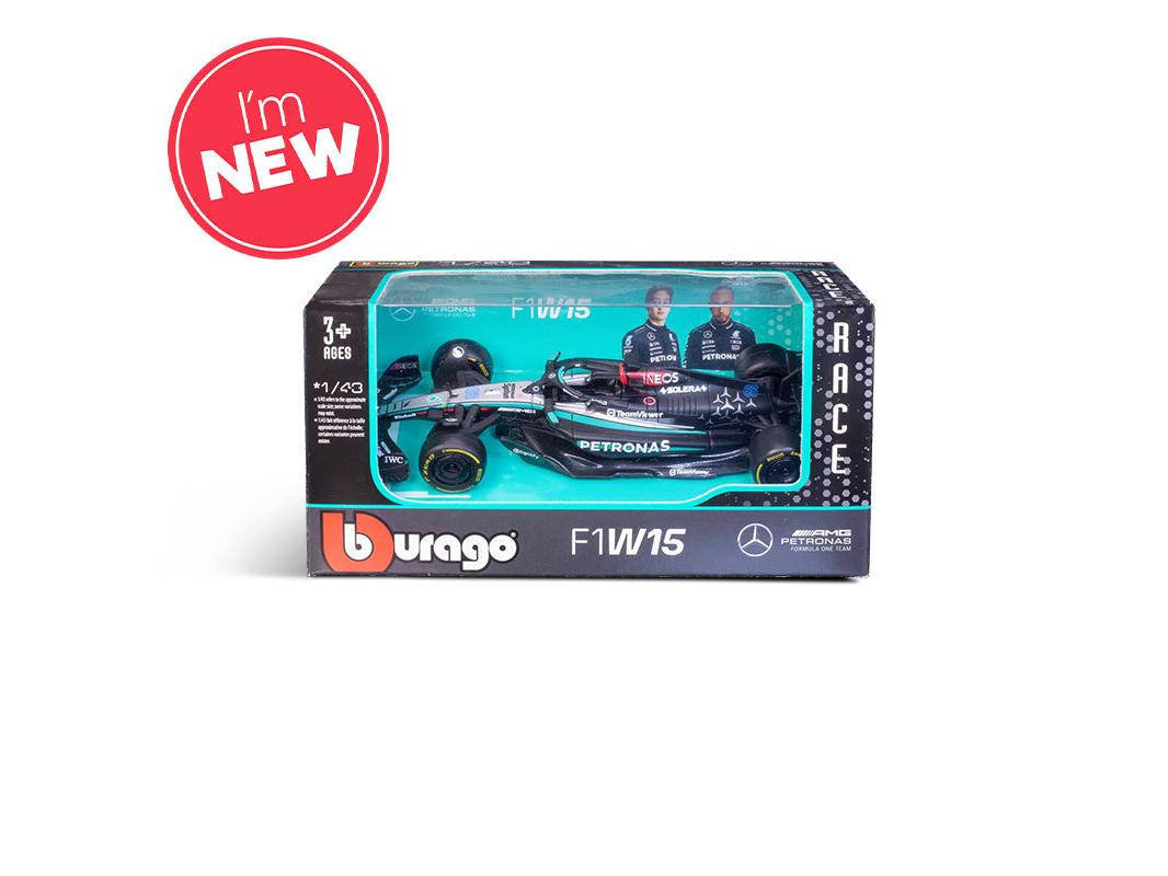 Mercedes-AMG F1 W15 E PERFORMANCE #63 F1 2024 George Russell 1:43 Scale Bburago Diecast Model
