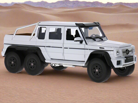 Mercedes-AMG G 63 6x6 white 1:24 Scale Model Pickup Truck