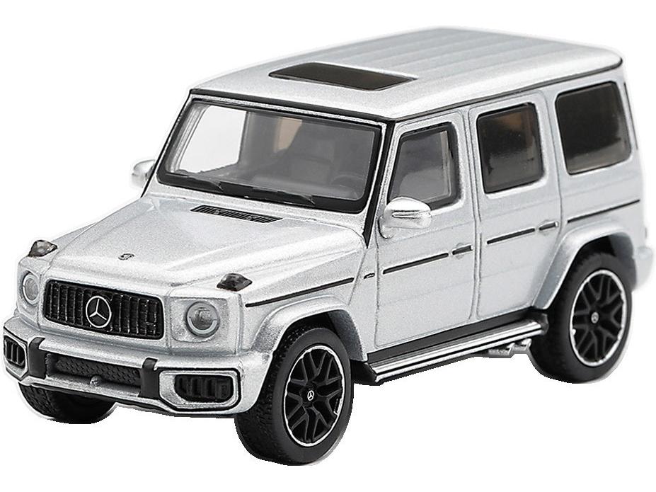 Mercedes-AMG G63 Silver Metallic (LHD) Blister Packaging 1:64 Scale Diecast Car – MINI GT-MINI GT-Diecast Model Centre