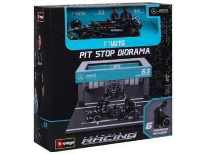 Mercedes-AMG Petronas F1 W14 E Performance #63 George Russell 2023 Pit Pass Set 1:43 Scale Diecast & Plastic – Bburago-Bburago-Diecast Model Centre