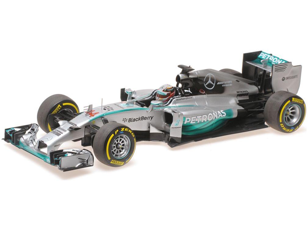 Mercedes-AMG W05 F1 World Champion 2014 Lewis Hamilton 1:18 Scale Diecast Car – Minichamps-Minichamps-Diecast Model Centre