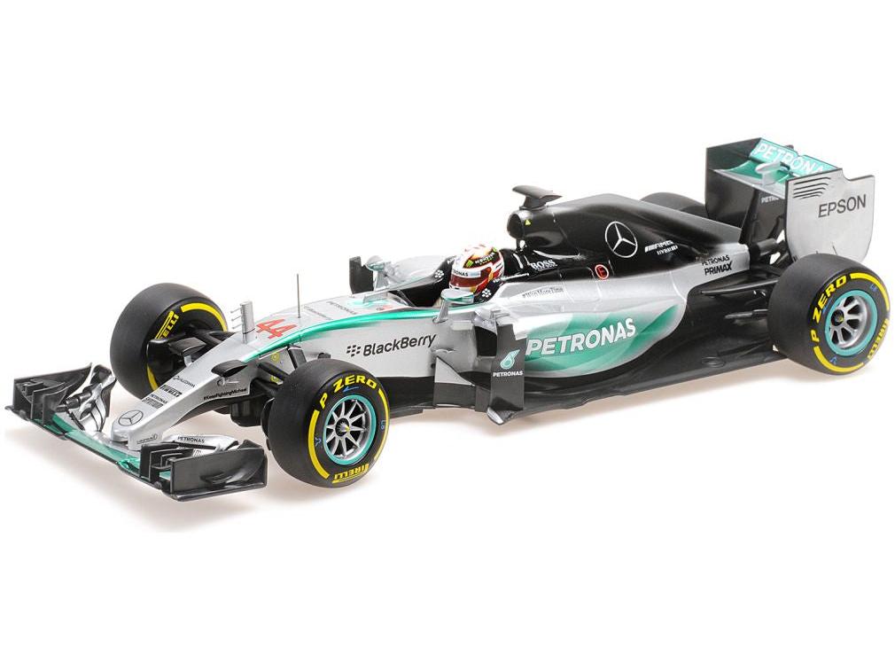 Mercedes-AMG W06 Hybrid F1 World Champion 2015 Lewis Hamilton 1:18 Scale Diecast Car – Minichamps-Minichamps-Diecast Model Centre
