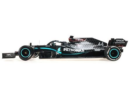 Mercedes-AMG W11 EQ Performance(Flat Tyre) F1 British GP 2020 Lewis Hamilton 1:18 Scale Diecast Car – Minichamps-Minichamps-Diecast Model Centre