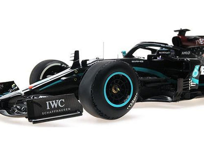 Mercedes-AMG W11 EQ Performance(Flat Tyre) F1 British GP 2020 Lewis Hamilton 1:18 Scale Diecast Car – Minichamps-Minichamps-Diecast Model Centre