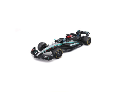 Mercedes-AMG W15 F1 2024 #44 LGeorge Russell w/Helmet 1:24 Scale Bburago Diecast Model Car-Bburago-Diecast Model Centre