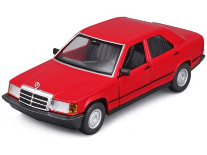 Mercedes-Benz 190 E 1987 red - 1:24 Scale Diecast Model Car-Bburago-Diecast Model Centre