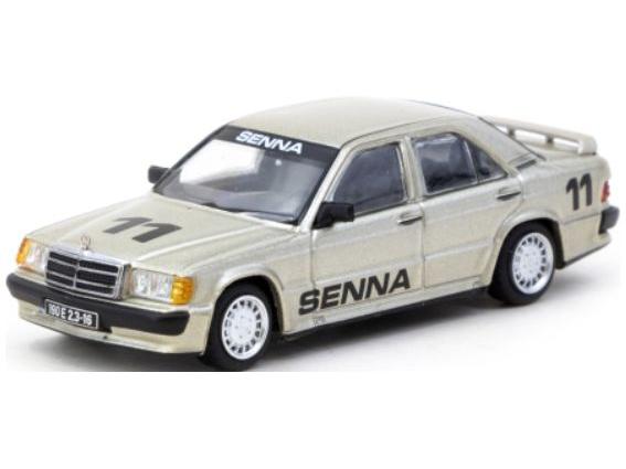 Mercedes-Benz 190 E 2.3-16 (W201) Race of Champions 1984 #11 Ayrton Senna 1:64 Scale Tarmac Works Diecast Model Car-Tarmac Works-Diecast Model Centre