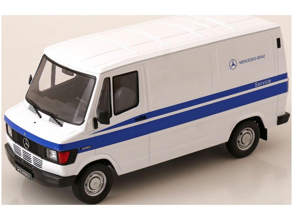 Mercedes-Benz 208 D Mercedes-Benz Service 1988 White/Blue 1:18 Scale Diecast Model Van – KK Scale-KK Scale-Diecast Model Centre