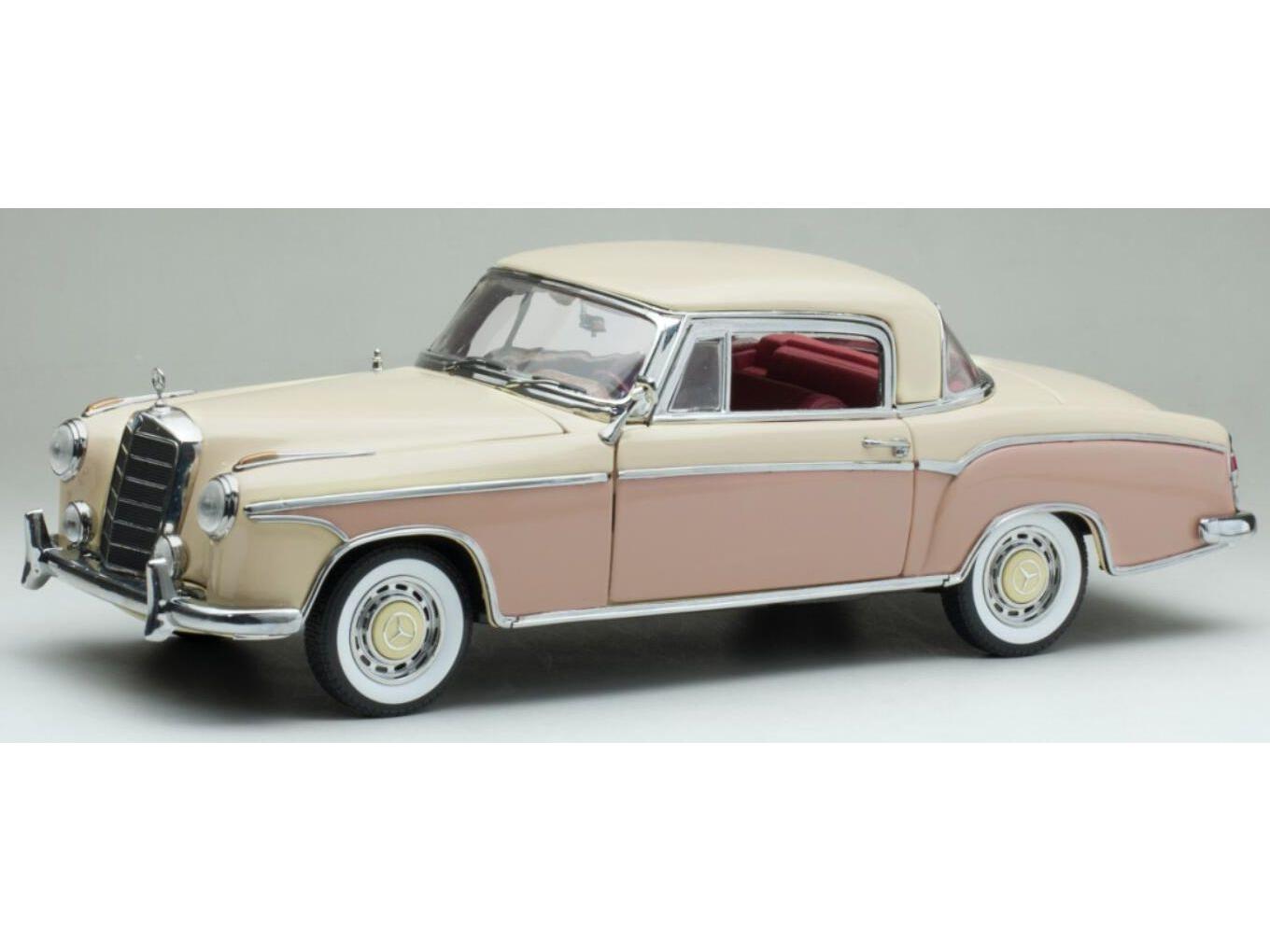 Mercedes-Benz 220SE Coupe Cream/Pink 1958 1:18 Scale Sun Star Diecast Model Car-Sun Star-Diecast Model Centre