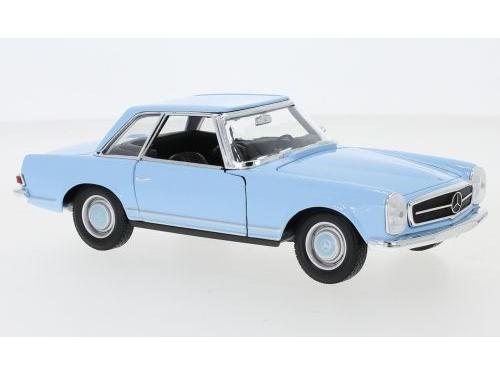 Mercedes-Benz 230 SL (W113) 1963 Light Blue 1:24 Scale Welly Diecast Model-Welly-Diecast Model Centre