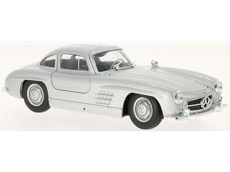 Mercedes-Benz 300 SL (W198) Silver 1:24 Scale Welly Diecast Model-Welly-Diecast Model Centre