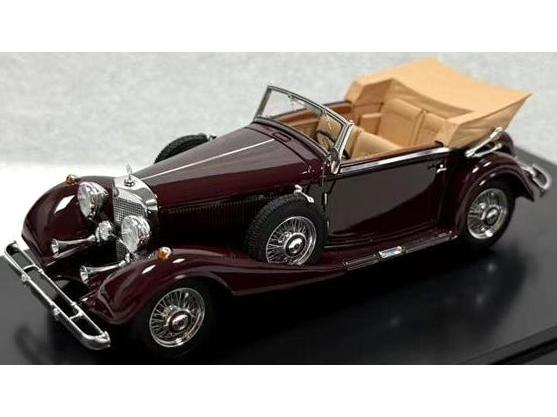 Mercedes-Benz 500K Cabriolet C Maroon 1935 1:43 Scale Resin Car – Matrix-Matrix-Diecast Model Centre