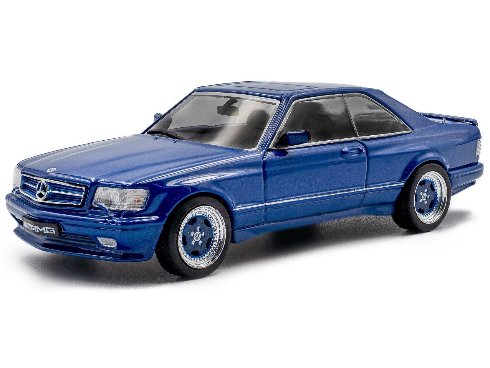 Mercedes-Benz 560 SEC AMG Widebody 1990 Linarite Blue Pearl 1:43 Scale Solido Diecast Model-Solido-Diecast Model Centre